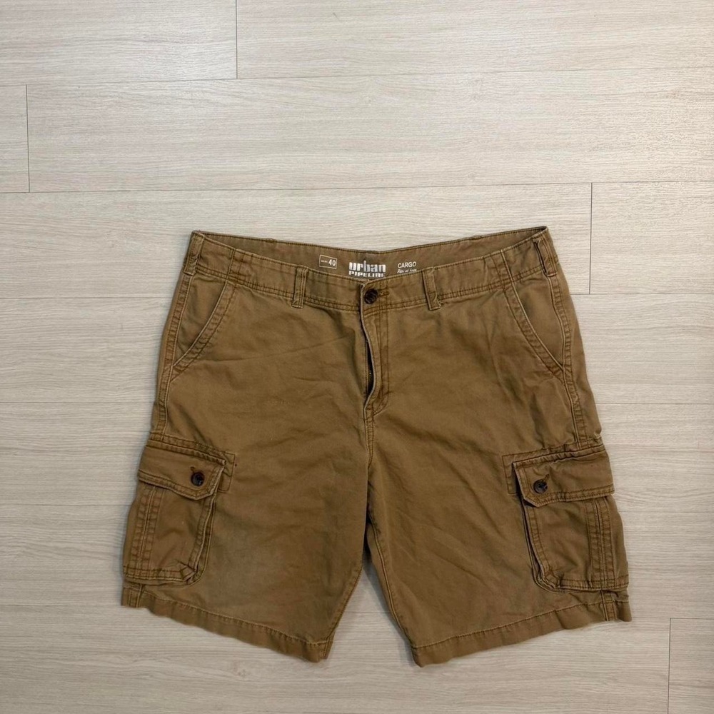 Urban Pipeline Tan Utility Knee Length Cargo Shorts Men's Size 40